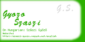 gyozo szaszi business card
