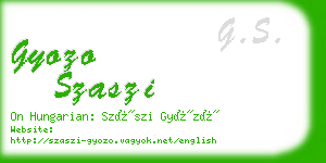 gyozo szaszi business card